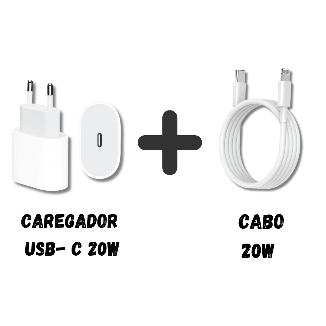 Carregador USB-C 20W + Cabo